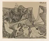 Bacchanale au Hibou by Pablo Picasso, 1959, Linocut, sold Jun 2013