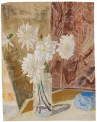 Weiße Dahlien by Erich Heckel, 1922, Watercolor, sold Jun 2013