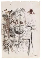 Ohne Titel (Torbogen) by Georg Baselitz, 1970, India Ink, sold Jun 2013