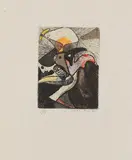 Max Ernst, Zu: Kurt Schwitters, La loterie du jardin zoologique, 1951, Watercolor