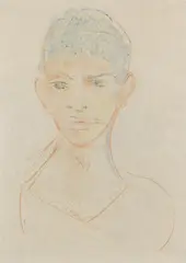 Kopf eines Negermädchens by Otto Mueller, 1927, Colored chalk, sold Jun 2013