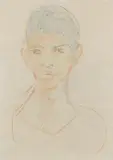 Otto Mueller, Kopf eines Negermädchens, 1927, Colored chalk