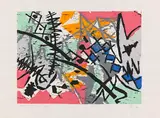 Farbholzschnitt 1952-4 by Ernst Wilhelm Nay, 1952, Woodcut in colors, sold Jun 2013