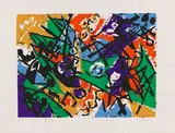 Farbholzschnitt 1952-2 by Ernst Wilhelm Nay, 1952, Woodcut in colors, sold Jun 2013