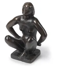 Georg Kolbe, Kauernde, 1917, Bronze