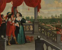 Abraham Bosse, Nach - 5 Gemälde: Allegorien der fünf Sinne, Oil on copper