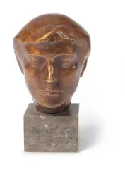 Porträtkopf by Richard Scheibe, 1950, Bronze, sold May 2013