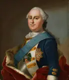 Zugeschrieben - 2 Gemälde: Georg Wilhelm Landgraf zu Hessen (1722-1782) und seine Gattin Maria Luise Albertine Landgräfin zu Hessen, geborene zu Leiningen-Dagsburg-Falkenburg (1729-1818) by Johann Christian Fiedler, 1760, Oil on canvas, sold May 2013