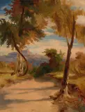 Carl Blechen, Nachfolge - 2 Gemälde: Landschaftstudien
