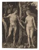 Adam und Eva by Albrecht Durer, 1504, Engraving, sold May 2013
