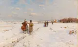 Hugo Mühlig, Heimkehrende Musikanten im Schnee