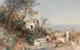 Oswald Achenbach, Blick über die Bucht von Neapel