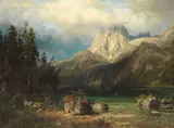 August Wilhelm Leu, Gebirgslandschaft, 1857, Oil on canvas