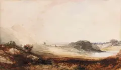 Voralpenlandschaft by Thomas Moran, 1867, Watercolor, sold May 2013