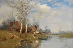 Johann Jungblut, Sommertag am See, 1905, Oil on canvas