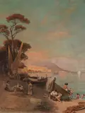 Arthur Fischer, Sommertag am Golf von Neapel, Oil