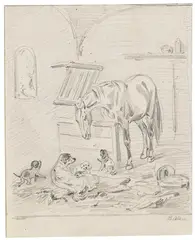 Albrecht Adam, und andere - 11 Blätter: Tier- und Landschaftszeichnungen, 1840, Pencil