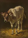 Friedrich Voltz, Kalb im Stall