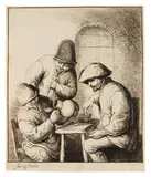 Adriaen van Ostade, Der leere Krug, 1653, Etching