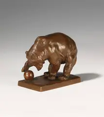 Josef Pallenberg, Bär mit Kugel, 1910, Bronze