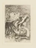 Le Chapeau épinglé (La fille de Berthe Morisot et sa cousine) by Pierre-Auguste Renoir, 1894, Etching, sold May 2013