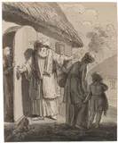 Die Verstoßung der Hagar by Christian W. E. Dietrich gen. Dietricy, Pen and ink drawing, sold May 2013