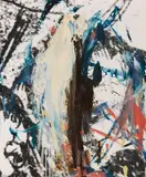 Ohne Titel by Arnulf Rainer, 1983, Oil, sold Apr 2013