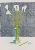 Lillies by David Hockney, 1971, Lithograph in colors, sold Apr 2013