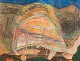 Gerhard Altenbourg, Der Schoß der Berge, 1968, Aquarell, chinesische Tusche, Kreide und Bleistift auf Bütten