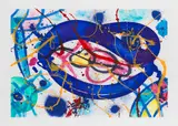 Sam Francis, Trietto II, 1991, Etching and aquatint in colors