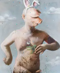 Dominik Meyer, Der Zieleinlauf, 2008, Oil