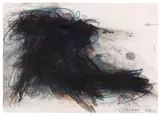 Arnulf Rainer, Aktfrau - Gustav Klimt (Übermalung), 1981, Chalks