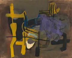 Hinter den Schleier by Fritz Winter, 1950, Oil, sold Apr 2013