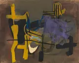 Hinter den Schleier by Fritz Winter, 1950, Oil, sold Apr 2013