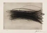 Arnulf Rainer, Die schwarze Schwimmerin, 1961, Etching