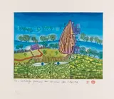 Friedensreich Hundertwasser, Gib acht, wenn Du über die Prärie gehst, 1976, Etching and aquatint