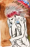 Rainer Fetting, Miguel Indian, 1992, Gouache