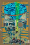 Il Marinaio (One of five seamen) by Friedensreich Hundertwasser, 1975, Silkscreen in colors, sold Apr 2013