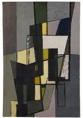 B 1953, Aufbau 1953 by Heinrich Siepmann, 1953, Oil on canvas, sold Apr 2013
