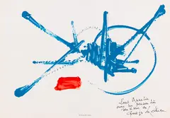 Georges Mathieu, Composition pour Annelie, 1985, Gouache