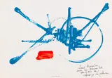 Georges Mathieu, Composition pour Annelie, 1985, Gouache