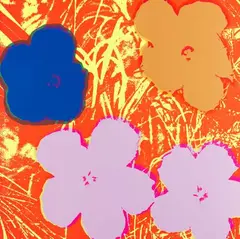 Flowers by Andy Warhol, 1970, Silkscreen in colors, sold Apr 2013