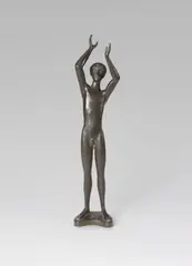 Fritz Fleer, Knabe mit erhobenen Armen, 1955, Bronze