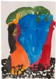 Markus Lüpertz, Ohne Titel, 1990, Watercolor