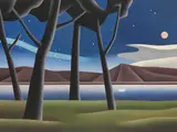 Jan Schüler, Landschaft bei Koblenz, 1996, Oil