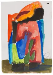 Ohne Titel by Markus Lüpertz, 2007, Watercolor, sold Apr 2013