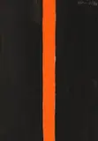 Ohne Titel (schwarz mit orange) by Günther Förg, 1988, Gouache, sold Apr 2013
