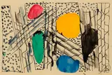Markus Lüpertz, Abstrakte Komposition, 1999, Gouache