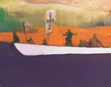 Peter Doig, Ohne Titel (Canoe), 2008, Etching and aquatint in colors