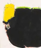 Georg Karl Pfahler, Schwarze Form mit Gelb und Grün